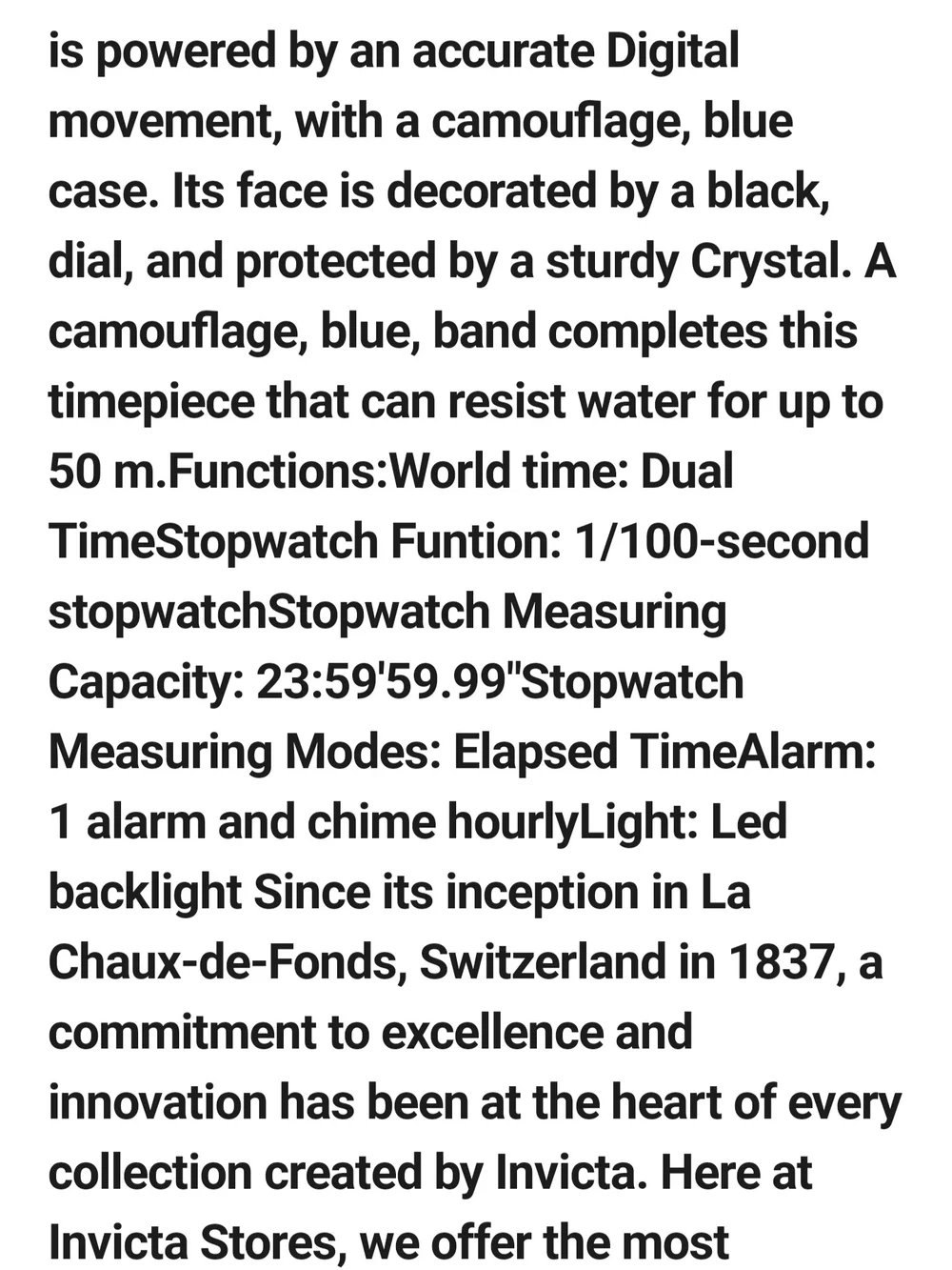 Invicta BlackOps Activa X Men's Blue Camouflage Digital Watch